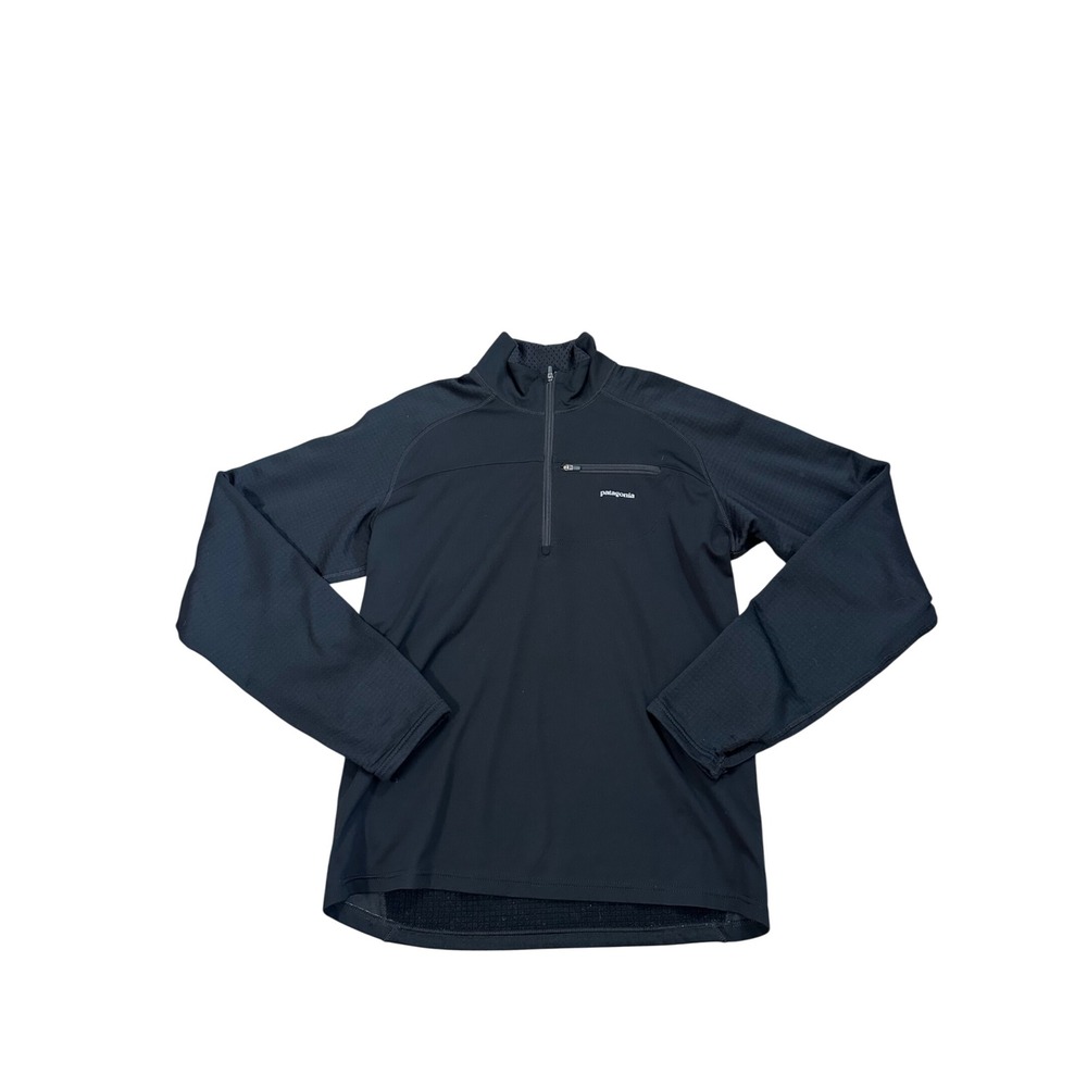 Patagonia R1 Daily Quarter Zip Pullover Mens Medium Black Fleece Jacket 40510